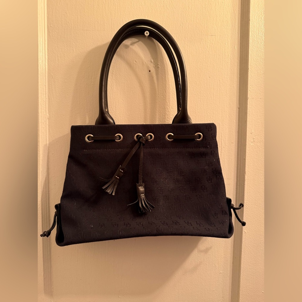 Vintage Dooney and Bourke Black canvas purse